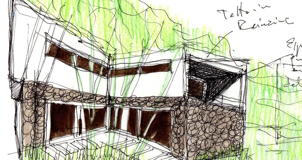Schizzo progetto residenziale