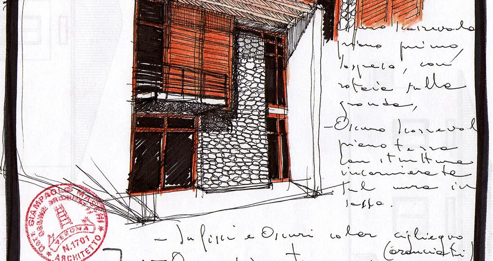 Bozza grafica progetto architettonico