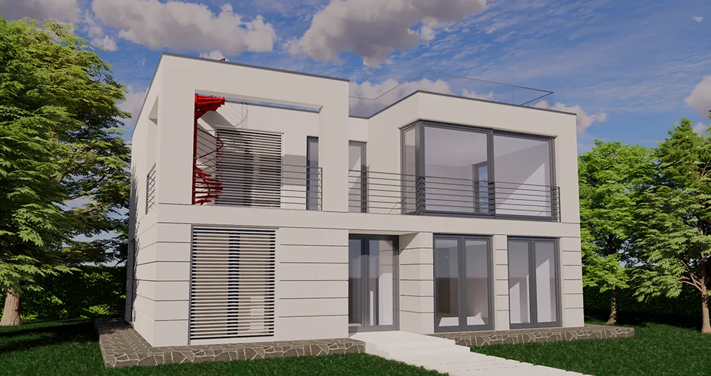 Casa cubo unifamiliare