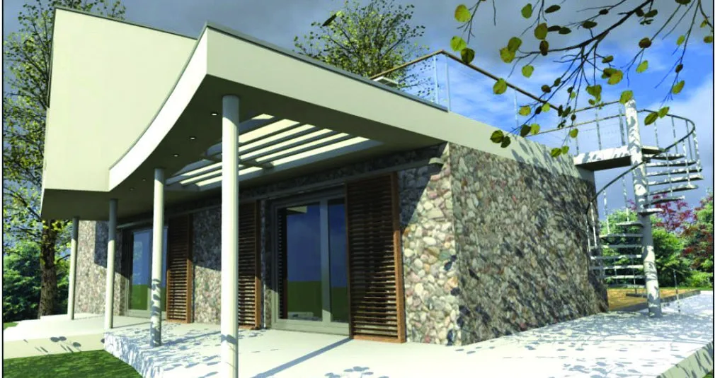 Portico progetto casa al lago