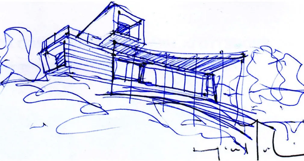 Schizzo casa al lago