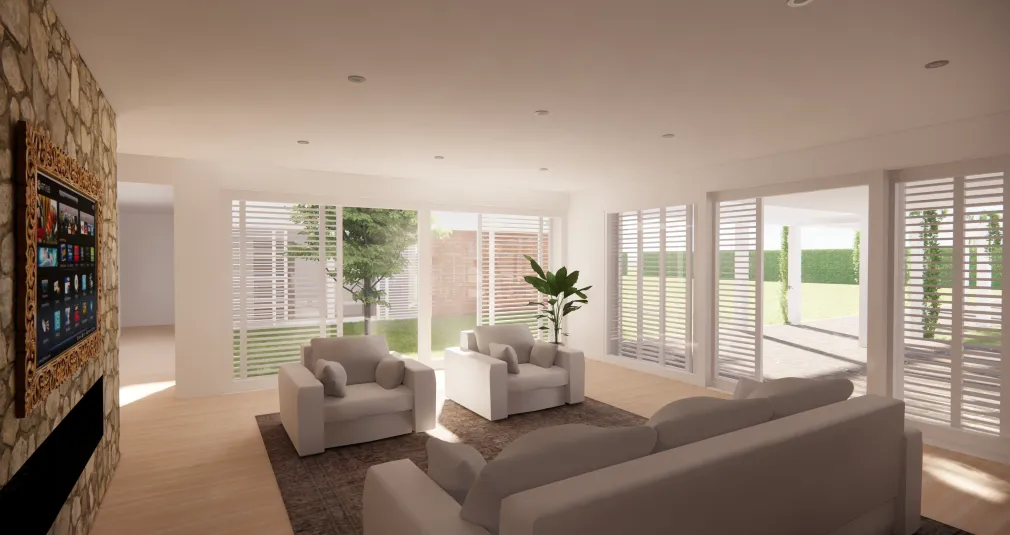 Rendering interno casa polis