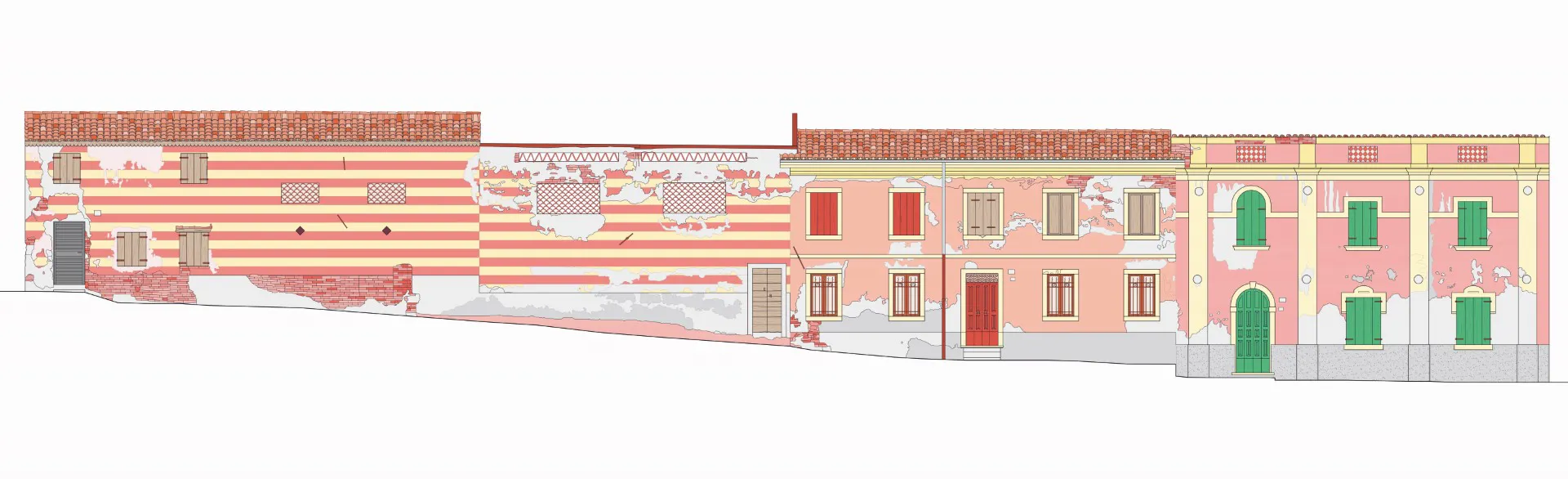 Progetto per il Restauro Conservativo delle Case Termali (1784) e progetto per il nuovo ingresso Antiche Terme di Giunone, Caldiero, Anno 2007