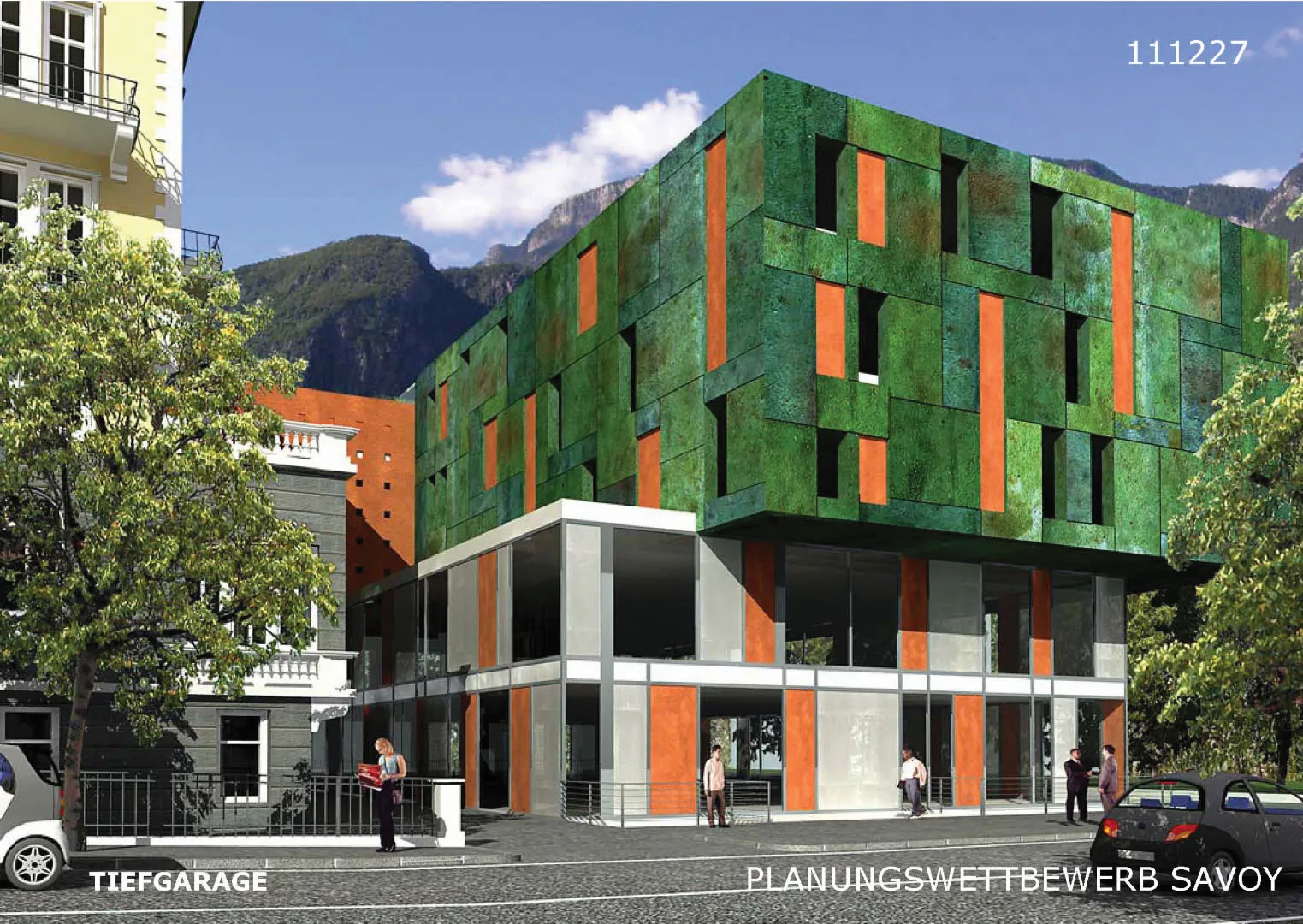 Concorso per l'ampliamento della scuola professionale Savoy con arch. Claudio Lucchin, Merano, Bolzano, Anno 2005